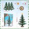 12" Wooden Tabletop Christmas Tree Advent Calendars with Santa, Snowman Miniature Ornaments for Christmas Decor, Xmas Gift